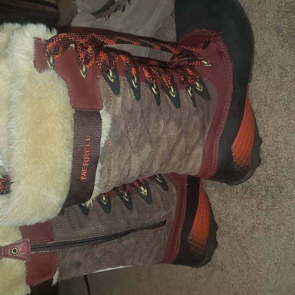 Merrell Winterbelle Mahogany winter hiking Boots 10 - Picture 12 of 14